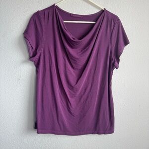 Cut Loose drape neck purple tee shirt size large